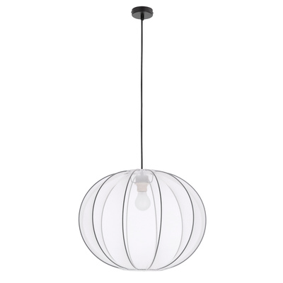 MELLOW pendant lamp black 1x40W E27 lampshade 52 white globe 31 41951