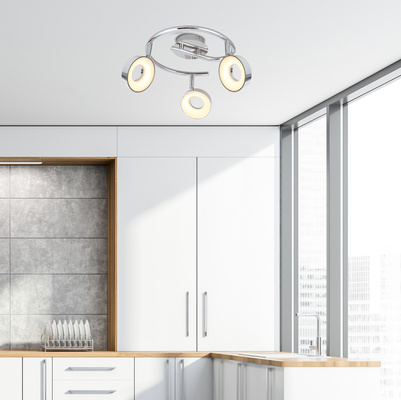 Plafonnier spirale 3X4W LED chrome 3000K ISLA 98-61737