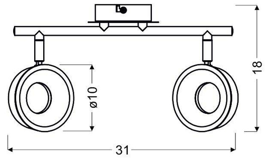 Lampa Candellux Isla 92-61713 led chrom3000K