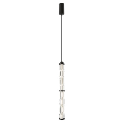 CORTE pendant lamp black matt 18W LED 3000K clear shade