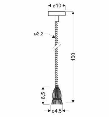 Suspensie pentru lampa E27 100cm cordon maro 31-04888