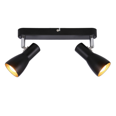 Ceiling wall lamp black strip 2x40W Picardo 92-50717