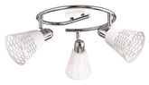 Plafonnier spirale chrome / blanc 3x40W E14 Discovery 98-62185