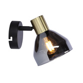 Gold glass wall lamp 1xE14 Gregory 21-76724