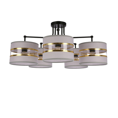 Plafonnier blanc/chrome 5xE27 Andy 35-00521