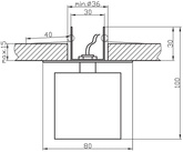 Oprawa stropowa kryształ pomarańczowy/chrom G4 20W SK-19 Candellux 2280021