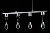 Suspensie LED crom cu cristale 4x3W Prisma Candellux 34-25708