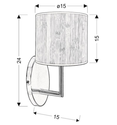 Candellux Timber 21-56729 E14 Pine Wall Lamp
