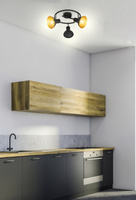 Plafonnier spirale noire 3xE27 + or DISO 98-63434