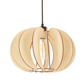 lampă suspendată eco 2 1x40 E27 abajur lemn