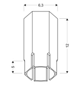 Lampa sufitowa tuba biała krótka natynkowa GU10 metalowa