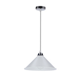 Avola Lampa Wisząca Chromowy 26 1X60W E27 Klosz Biały