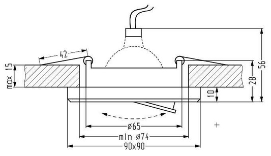 Plafoniera din sticlă transparentă cu ochi pătrat SSU-13 Candellux 2263069