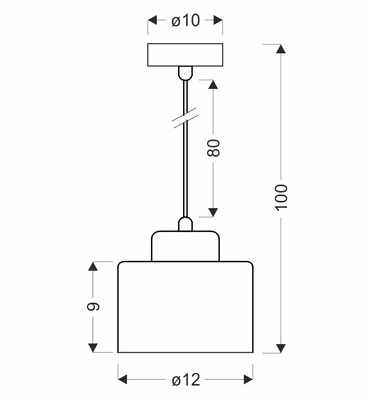 OLIVCA lampa wisząca czarny 1x40W E27 klosz oliwkowy