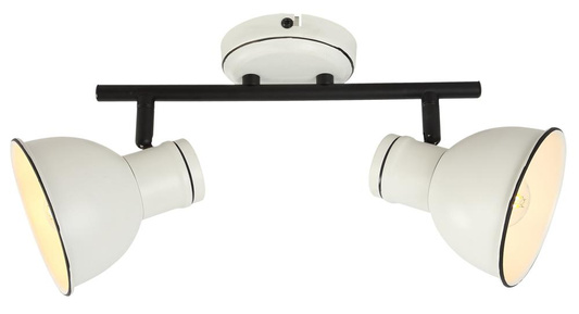 Ceiling wall lamp white black 2x40W adjustable Zumba Candellux 92 72139