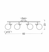 ghost lampa sufitowa satynowy 4x40w g9 klosz biały