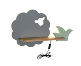 Raft de perete 5W LED 4000K IQ Kids Sheep gri+verde 21-85146