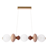 Lampa wisząca Flores ceramiczna z kolorowymi kloszami pozioma 20W LED 3000K nad stół do jadalni