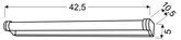 Bathroom wall lamp chrome lamp 42.5cm LED 7W cold Moderno Candellux 20-40800