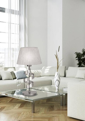 Table lamp chrome / silver ribbon Denis 41-23476