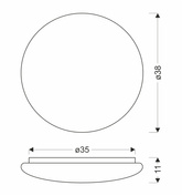 BELINA LAMPA SUFITOWA PLAFON 38CM 36W LED 4000K KLOSZ BIAŁY