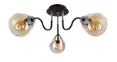 Lampa sufitowa czarno/złota dymiona 3xE27 Unica 33-00880