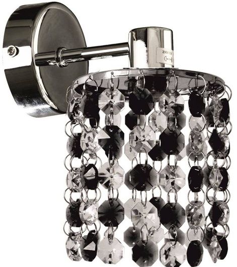 Chrome wall sconce with black and white crystals Royal Candellux 21-36240  