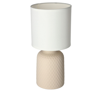 Lampe de table de chevet en céramique beige Iner 41-79879