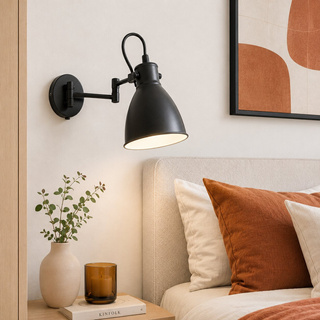 Black adjustable wall lamp 1xE27 Espera 21-85238