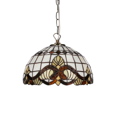 Lampă cu patină Marsala 1x60 e27 abajur vitraliu