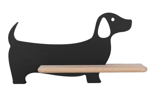 Wall lamp LED shelf black dog Dog 21-00958