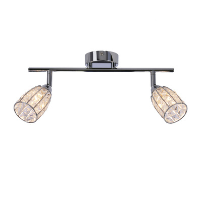 Plafoniera Shiba bandă cromată 2x15w g9 abajur incolor