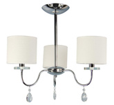 Plafoniera cromată 3x40W candelabru + cristale Estera Candellux 33-11664
