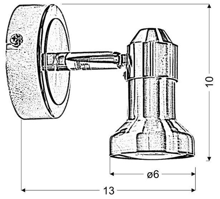 Lampa ścienna kinkiet 1X50W GU10 nikiel+chrom ARKON 91-59574