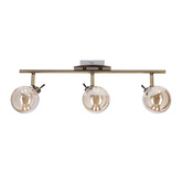 Lentini Plafonnier bande de patine 3x40w g9 avec abat-jour ambre