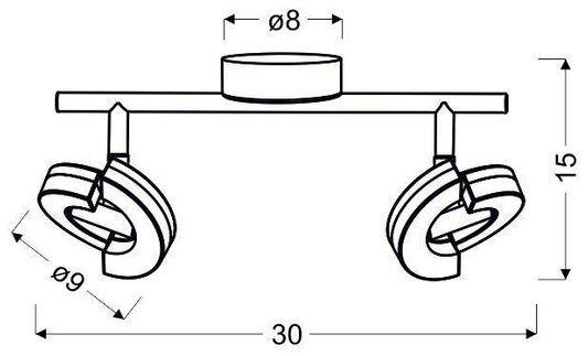 Lampa sufitowa ścienna listwa 2 LED Morris 92-67531