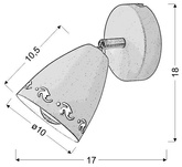 Lampa de perete candellux coty 91-67111 e14 alb mat