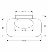 Lampa sufitowa Sopra 32 czarno złota klosz druciany do salonu GX53