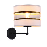 Andy Lampe Wandleuchte schwarz 1X40W E27 weiß + goldener Lampenschirm 21-05922
