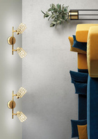 Applique lamelle 2xG9 laiton YORK 92-70104