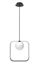 Hanging lamp black square Tula Ledea 50101074