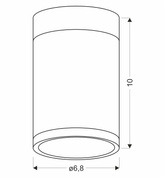 Gray and wooden ceiling lamp 1xGU10 6.8x10cm Tube 2284262