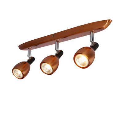 Applique bande 3X50W GU10 cuivre CROSS 93-32782