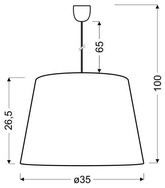 Lampa sufitowa wisząca 1X60W E27 złoty PLATINO 31-38319