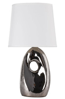 Lampa de masa ceramica alba si argintie 60W Hierro Candellux 41-79909