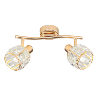 PLAFONNIER DUBAI ABAT-JOUR CRISTAL TRANSPARENT OR ROSE