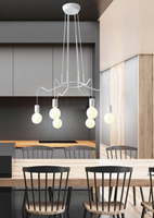 Suspension ceiling lamp white matt luminaire 6x40W Basso Candellux 36-71026