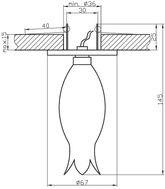 Deckenleuchte G4 Candellux Steckdose 2299757
