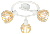 Candellux 98-68125 plafonnier spirale E14 bois blanc