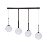 Pompei hanging lamps black 4X4X40 E27 white shade 34-09630
